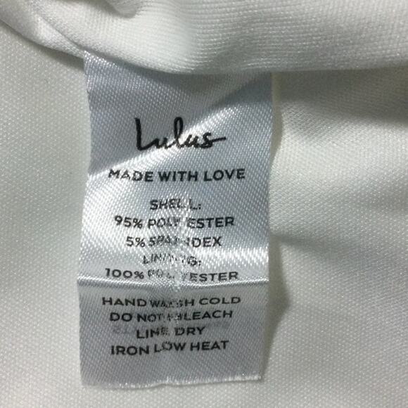 LULU'S M Glamorous Adornment Ivory Halter Strappy Bow Midi Dress NEW B66 - Picture 12 of 12